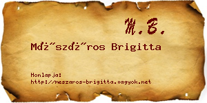 Mészáros Brigitta névjegykártya