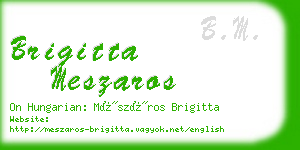 brigitta meszaros business card